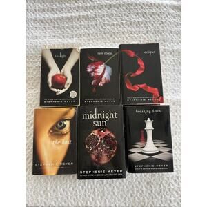 Twilight Saga Black Cover Stephenie Meyer 6 Books Collection Set MIDNIGH…